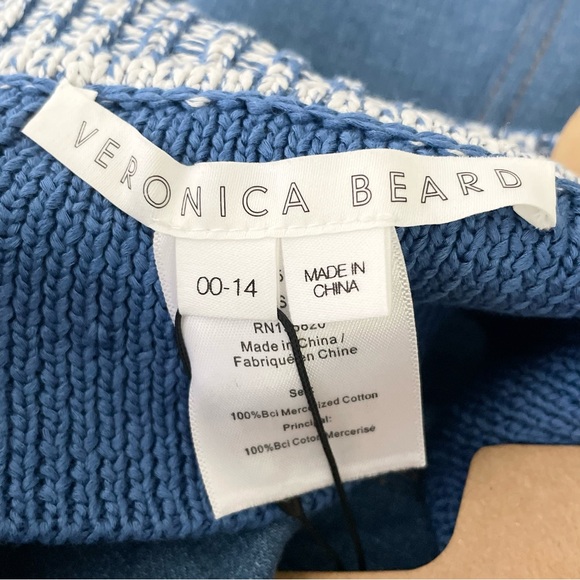 Veronica Beard Naira Jacket Cosmo Size 10 & Vivi Knit Dickey Blue Multi 00-14 - Picture 9 of 14